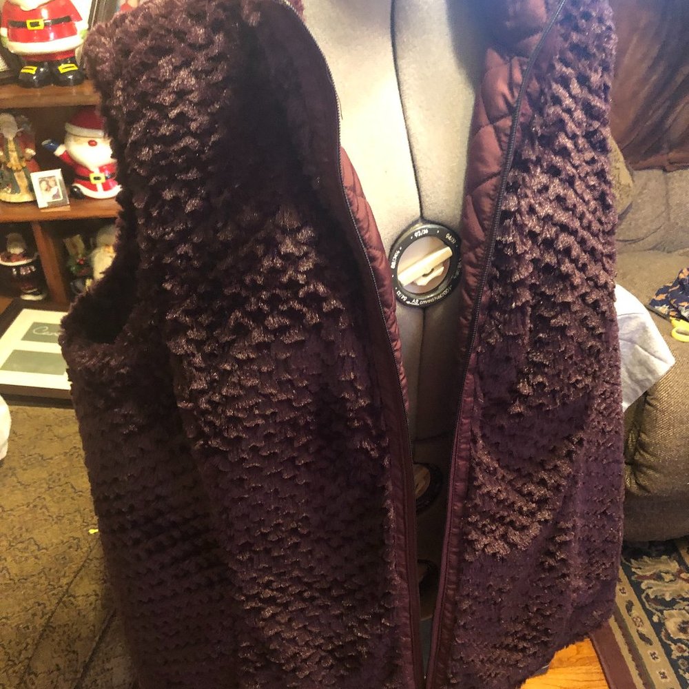 Wine Colored Reversible Vest , Size XL